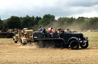 8 ton halftrack towing 8,8 AA gun