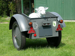 Kettenkrad trailer Sd.Anh.1 with cargo, view from the rear